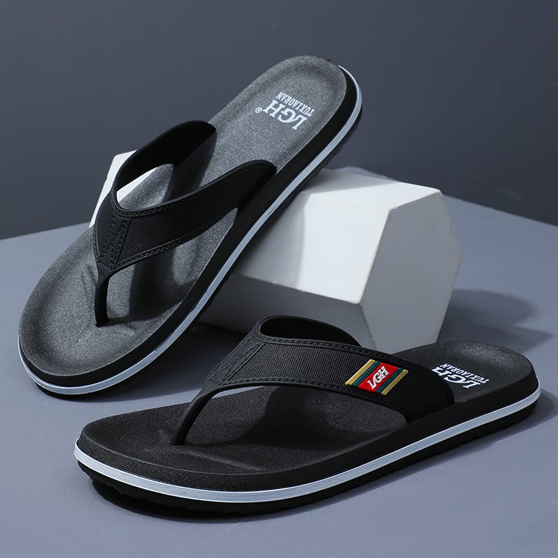 Jiasini мъжки джапанки в корейски стил с открит пръст, PVC горна част и подметка, SGS сертифицирано качество, инжекционно формована подметка, Пролет 2025