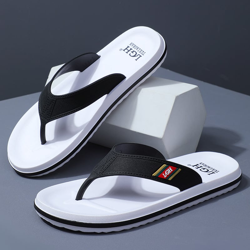Jiasini мъжки джапанки в корейски стил с открит пръст, PVC горна част и подметка, SGS сертифицирано качество, инжекционно формована подметка, Пролет 2025