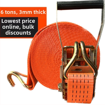 6t Teherautó kötélhúzó, kézi működtetésű, nehéz kivitel, hegesztésmentes, szalagfeszítő