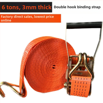 6t Teherautó kötélhúzó, kézi működtetésű, nehéz kivitel, hegesztésmentes, szalagfeszítő