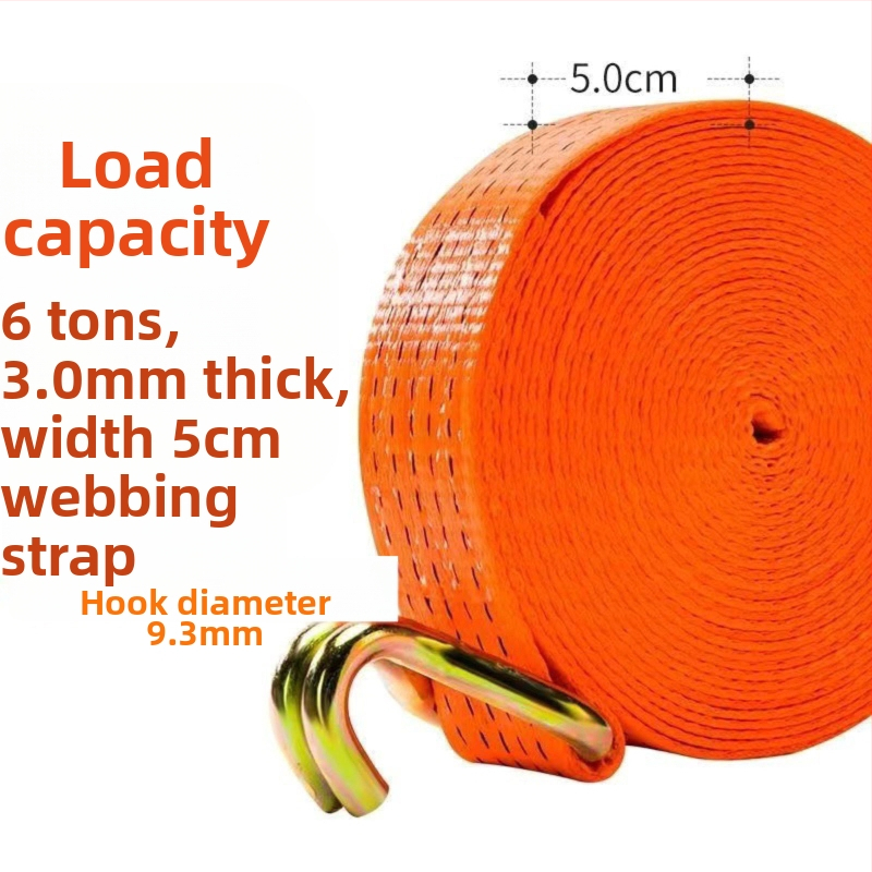 6t Teherautó kötélhúzó, kézi működtetésű, nehéz kivitel, hegesztésmentes, szalagfeszítő