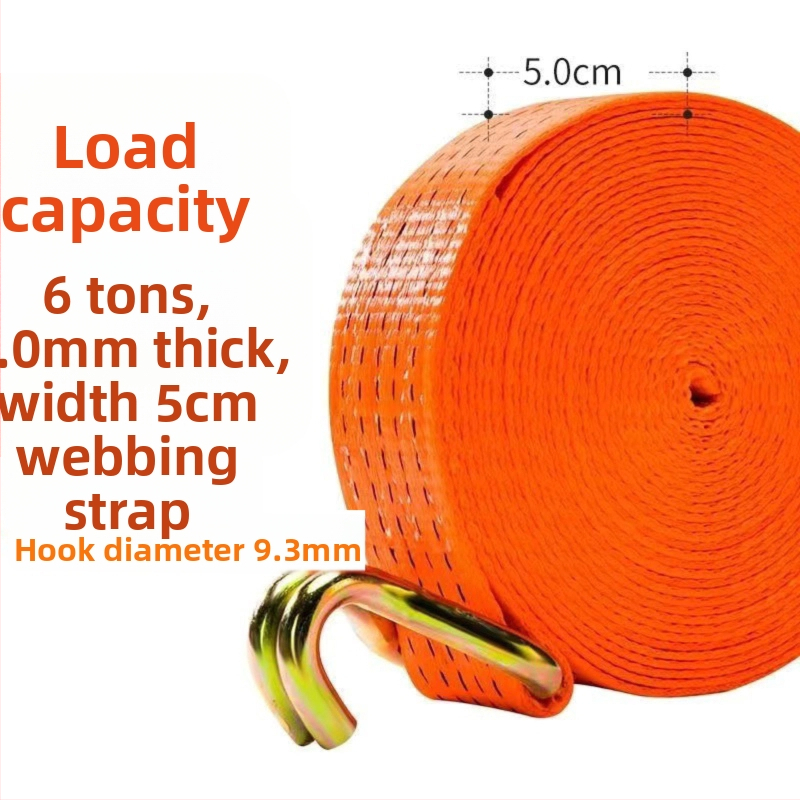 6t Teherautó kötélhúzó, kézi működtetésű, nehéz kivitel, hegesztésmentes, szalagfeszítő