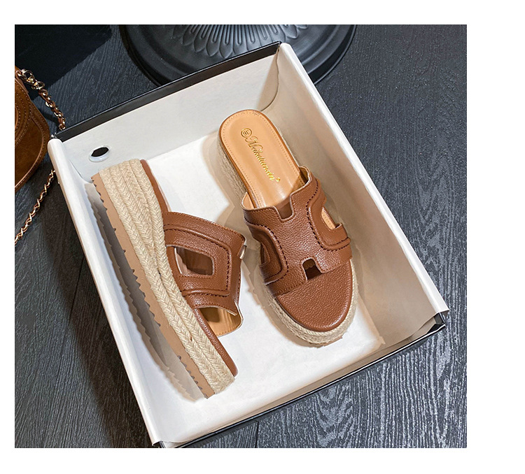 Ženske sandale s H-trakom, kožni gornji dio, PU uložak, EVA potplat, ljeto 2025