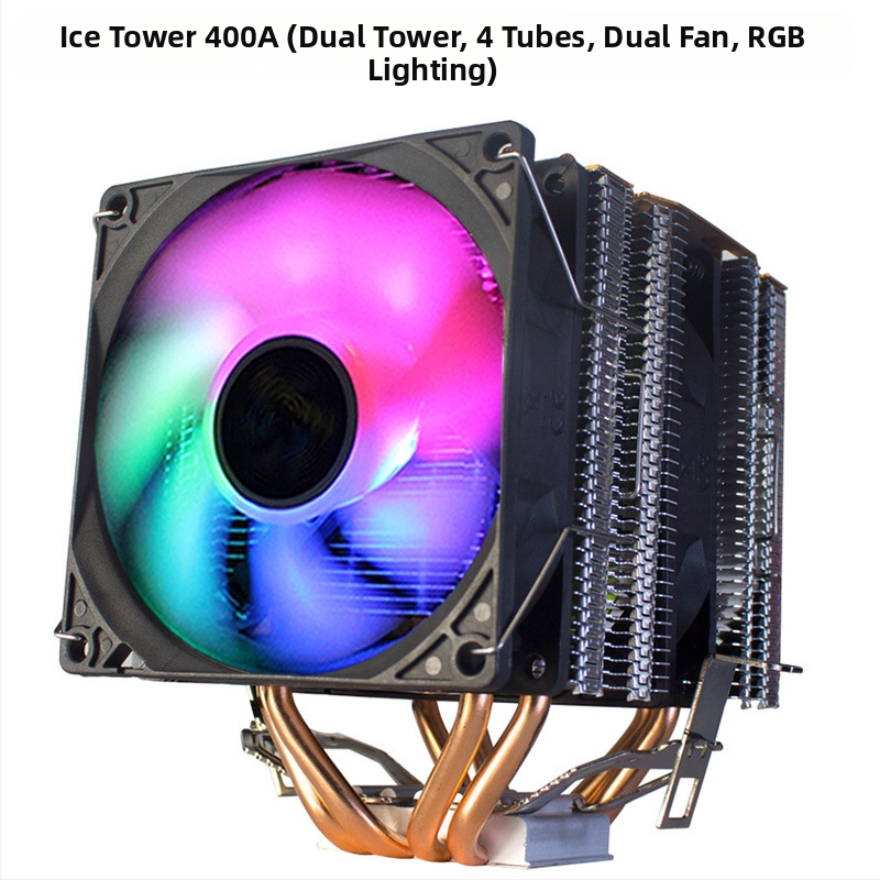 Ψύκτης CPU Ice Tower 600, 6 χαλκού σωληνώσεις μεταφοράς θερμότητας, σύνδεση χαλκού-αλουμινίου, υδραυλικό ρουλεμάν, αθόρυβη λειτουργία, 2000 RPM