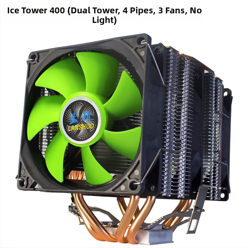Ψύκτης CPU Ice Tower 600, 6 χαλκού σωληνώσεις μεταφοράς θερμότητας, σύνδεση χαλκού-αλουμινίου, υδραυλικό ρουλεμάν, αθόρυβη λειτουργία, 2000 RPM