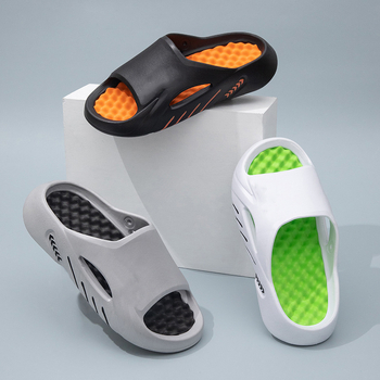 Унисекс EVA чехли с дебела противохлъзваща подметка за вътрешна и външна употреба, инжекционно формована подметка