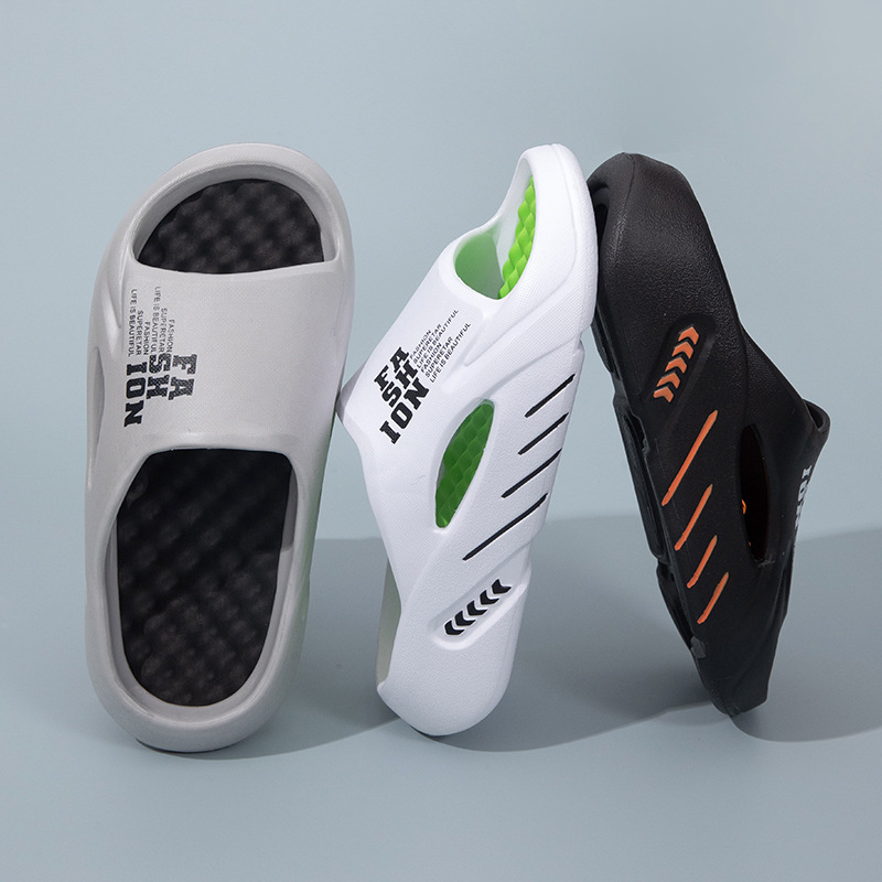 Унисекс EVA чехли с дебела противохлъзваща подметка за вътрешна и външна употреба, инжекционно формована подметка