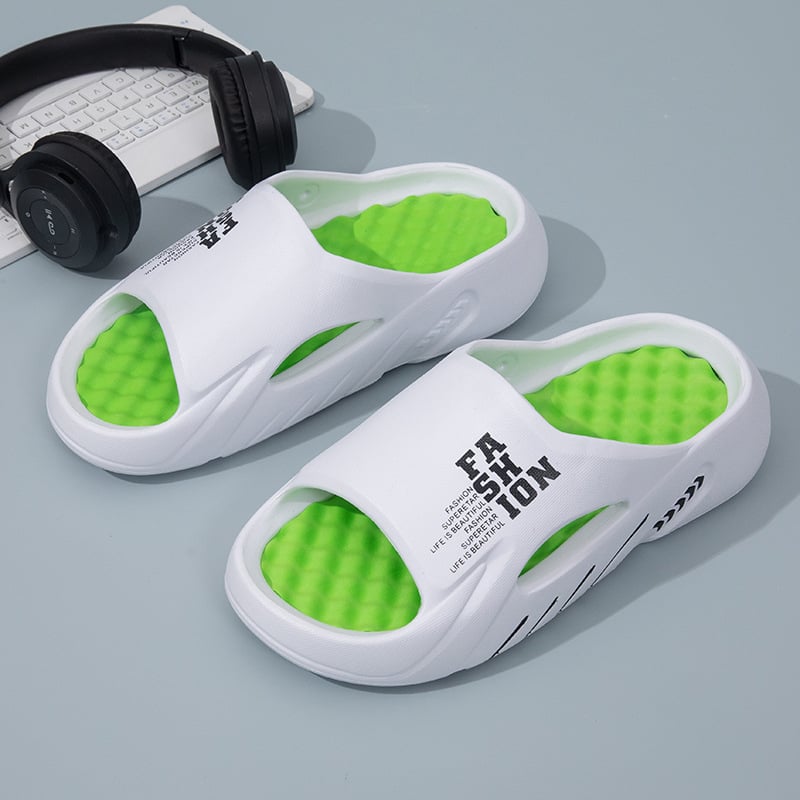 Унисекс EVA чехли с дебела противохлъзваща подметка за вътрешна и външна употреба, инжекционно формована подметка