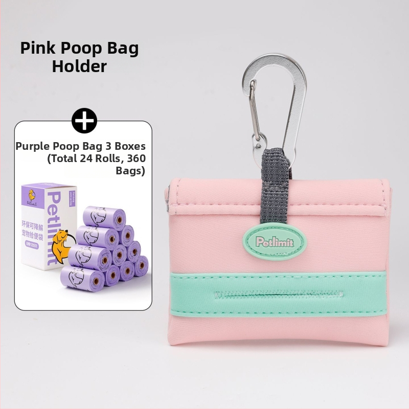 Plastová taška na psie výkaly pre prechádzky s psom, s nástrojom na zber