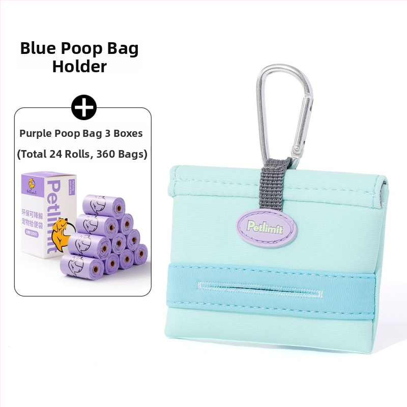 Plastová taška na psie výkaly pre prechádzky s psom, s nástrojom na zber