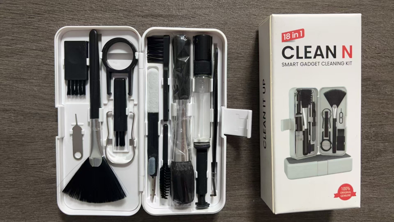 Set de curățare 18 în 1 pentru notebook, telefon, computer și căști | Material ABS | Model Q10q19 | Greutate 0,11 kg