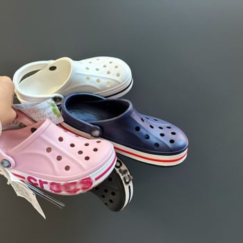 Uniszex EVA Crocs papucs, 2–3 cm vastag talppal, Baotou stílus, gyorsan száradó, légáteresztő