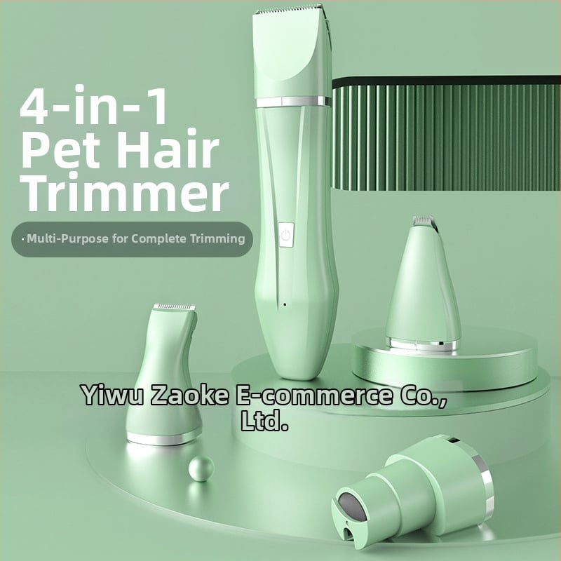 Trimmer electric pentru animale de companie – patru în unu pentru pisici și câini, cap de pilire a unghiilor, lavabil, carcasă ABS