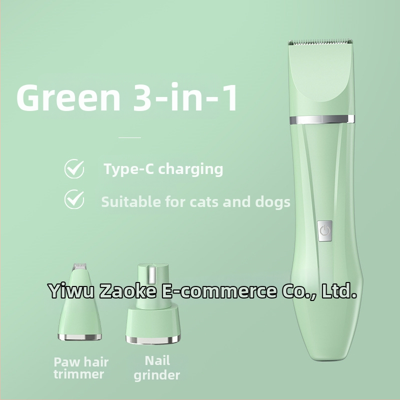 Trimmer electric pentru animale de companie – patru în unu pentru pisici și câini, cap de pilire a unghiilor, lavabil, carcasă ABS