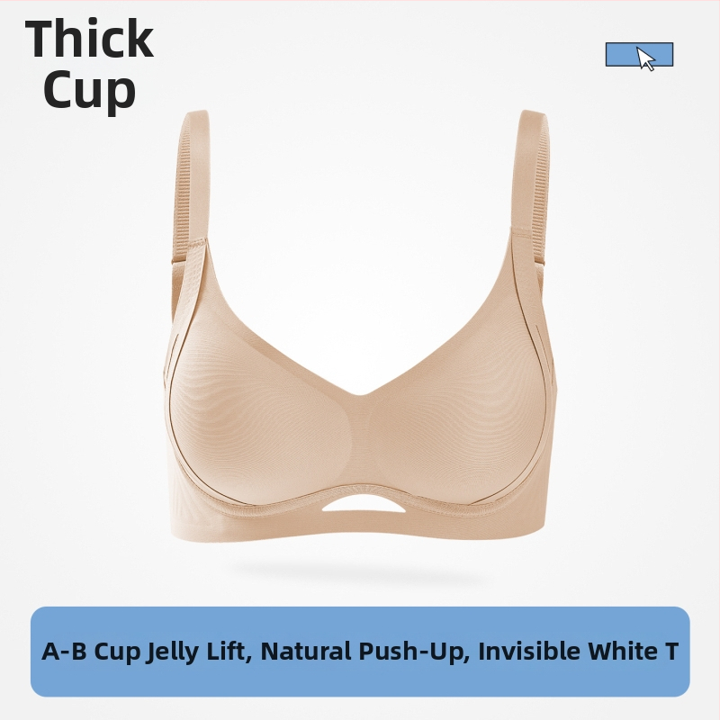 Sutien Push-Up, cupă 3/4, fără cusături, nylon, bretele fixe, închidere cu patru rânduri