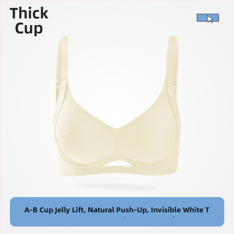 Sutien Push-Up, cupă 3/4, fără cusături, nylon, bretele fixe, închidere cu patru rânduri