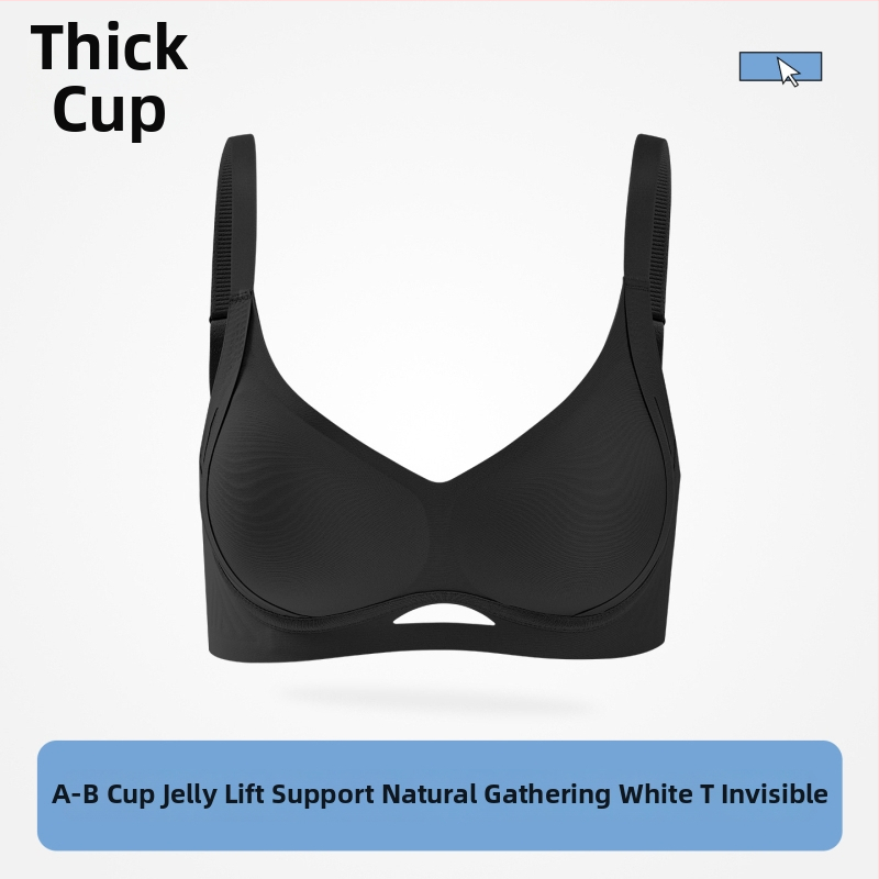 Sutien Push-Up, cupă 3/4, fără cusături, nylon, bretele fixe, închidere cu patru rânduri