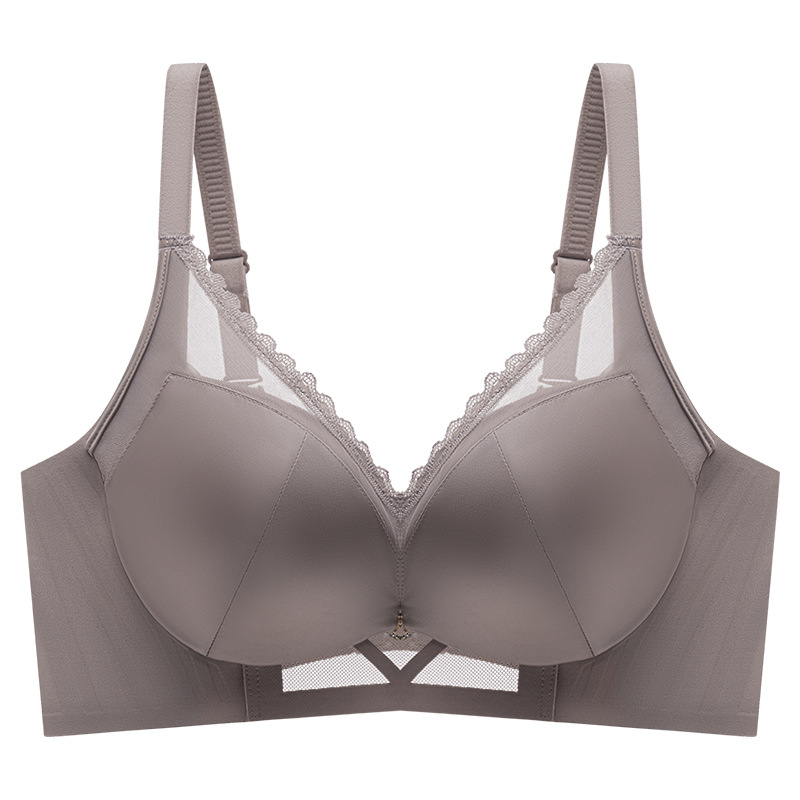 Sutien push-up pentru sâni mici, fără sârmă, cupe 3/4, forme groase, bretele fixe, închidere în spate cu trei rânduri de cârlige, din nailon cu căptușeală elastan