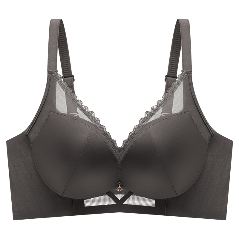 Sutien push-up pentru sâni mici, fără sârmă, cupe 3/4, forme groase, bretele fixe, închidere în spate cu trei rânduri de cârlige, din nailon cu căptușeală elastan