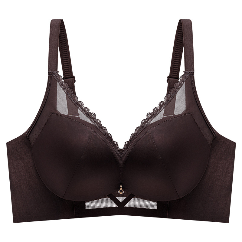 Sutien push-up pentru sâni mici, fără sârmă, cupe 3/4, forme groase, bretele fixe, închidere în spate cu trei rânduri de cârlige, din nailon cu căptușeală elastan