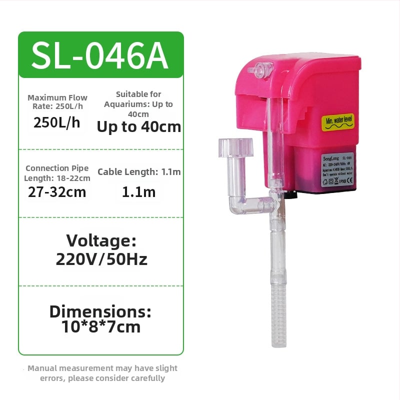 Τοίχου-τοποθετούμενο φίλτρο ενυδρείου με μεμβράνη αφαίρεσης λαδιού, οξυγόνωση, τριπλή καθαριστική λειτουργία και ήσυχη εξωτερική αντλία μίνι καταρράκτη