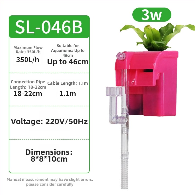 Τοίχου-τοποθετούμενο φίλτρο ενυδρείου με μεμβράνη αφαίρεσης λαδιού, οξυγόνωση, τριπλή καθαριστική λειτουργία και ήσυχη εξωτερική αντλία μίνι καταρράκτη