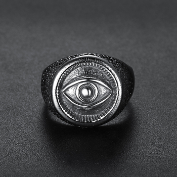 Prsten od nehrđajućeg čelika s Okom Horusa, Drevna egipatska kultura, Seiko obrada, Muški stil, Unisex, 2021