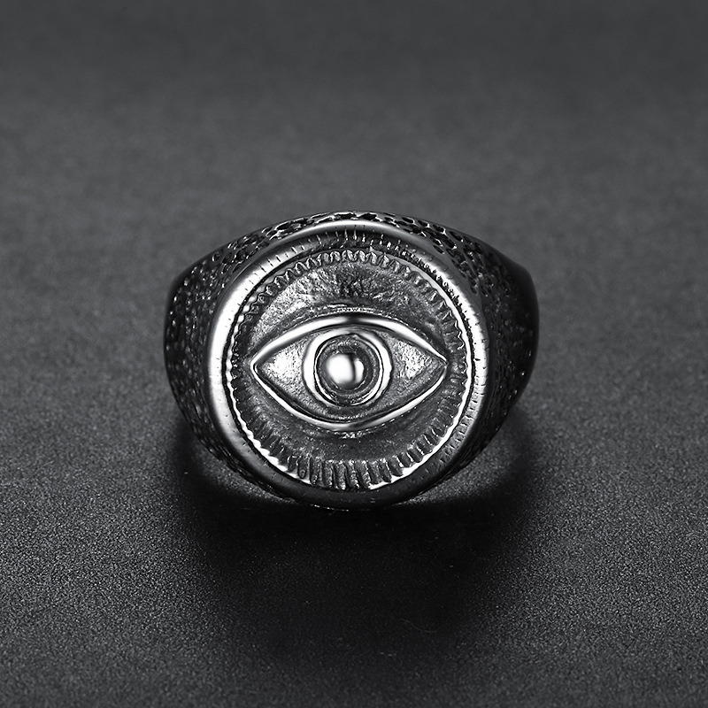 Prsten od nehrđajućeg čelika s Okom Horusa, Drevna egipatska kultura, Seiko obrada, Muški stil, Unisex, 2021