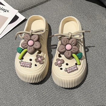 Női lyukacsos cipő, nyári slip-on, EVA felsőrész és talp, csúszásmentes vastag talp, Injection Molding technológia