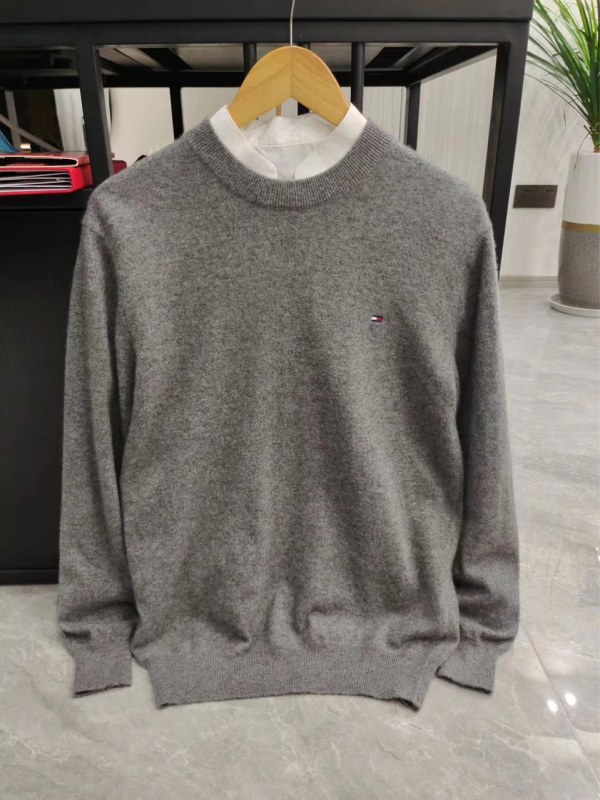 Πουλόβερ κασμίρι σε κορεατικό στυλ, φαρδιά γραμμή, στρογγυλός λαιμός, μακριά μανίκια, περιεκτικότητα σε κασμίρι 81-85%