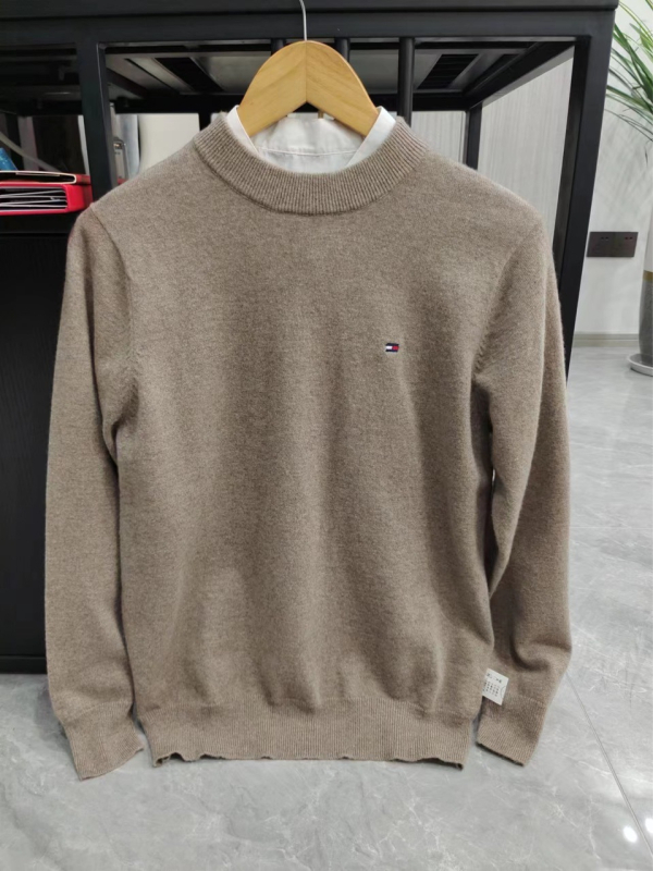 Πουλόβερ κασμίρι σε κορεατικό στυλ, φαρδιά γραμμή, στρογγυλός λαιμός, μακριά μανίκια, περιεκτικότητα σε κασμίρι 81-85%