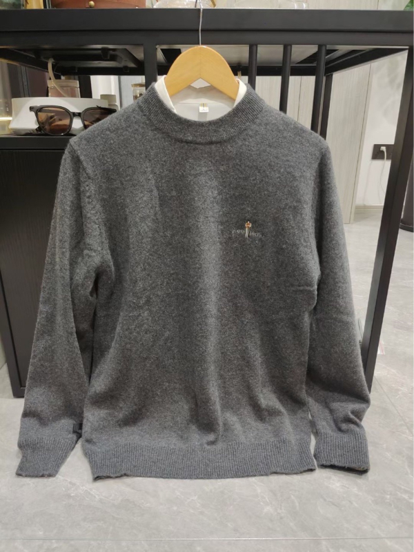 Πουλόβερ κασμίρι σε κορεατικό στυλ, φαρδιά γραμμή, στρογγυλός λαιμός, μακριά μανίκια, περιεκτικότητα σε κασμίρι 81-85%