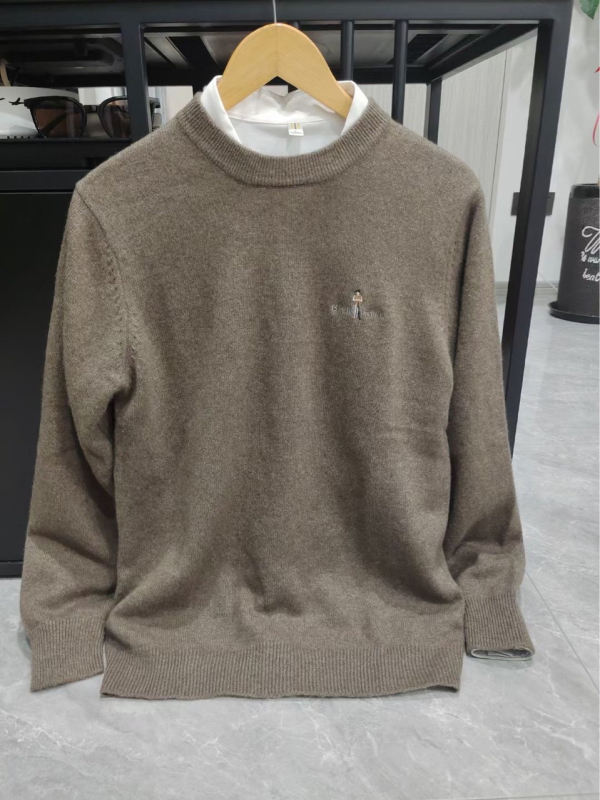 Πουλόβερ κασμίρι σε κορεατικό στυλ, φαρδιά γραμμή, στρογγυλός λαιμός, μακριά μανίκια, περιεκτικότητα σε κασμίρι 81-85%