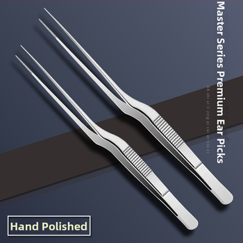 Pištoľovitý tvar, ohnuté pinzety na čistenie uší z nehrdzavejúcej ocele, na profesionálne použitie