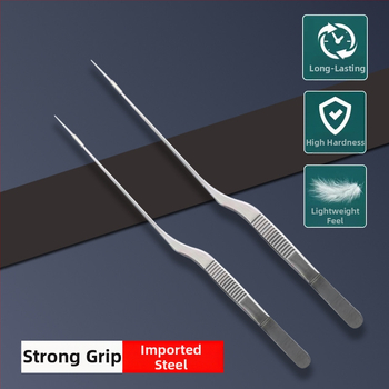 Pištoľovitý tvar, ohnuté pinzety na čistenie uší z nehrdzavejúcej ocele, na profesionálne použitie