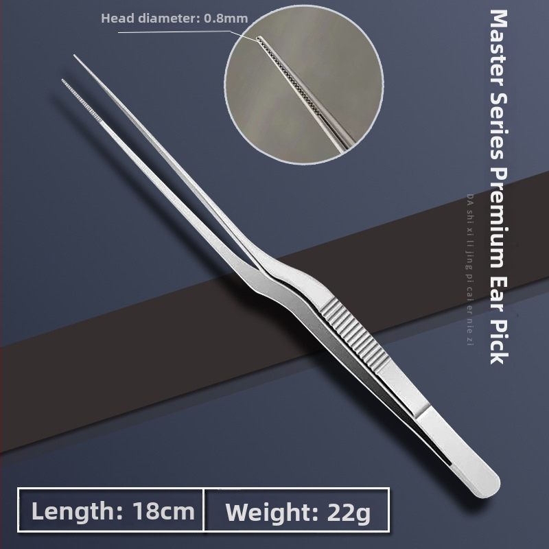 Pištoľovitý tvar, ohnuté pinzety na čistenie uší z nehrdzavejúcej ocele, na profesionálne použitie