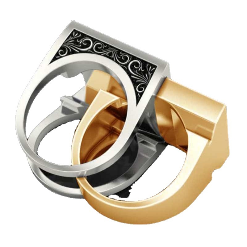 Leiar prsten sa skeletnom glavom, unisex, legura, model GK-F63