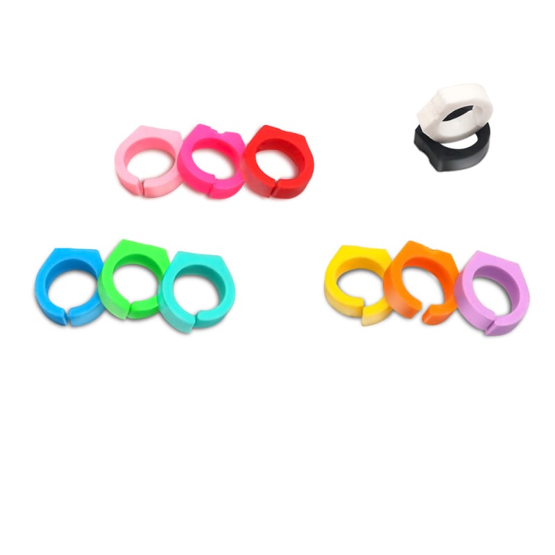 Suport deschis pentru inele pentru copii, design desen animat, PVC cauciuc moale, accesorii bijuterii lucrat manual