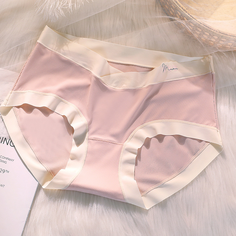 Γυναικείο εσώρουχο εγκύου από βαμβάκι, αναπνεύσιμο χαμηλής μέσης, επένδυση καβάλου από βαμβάκι, 90-95% βαμβάκι