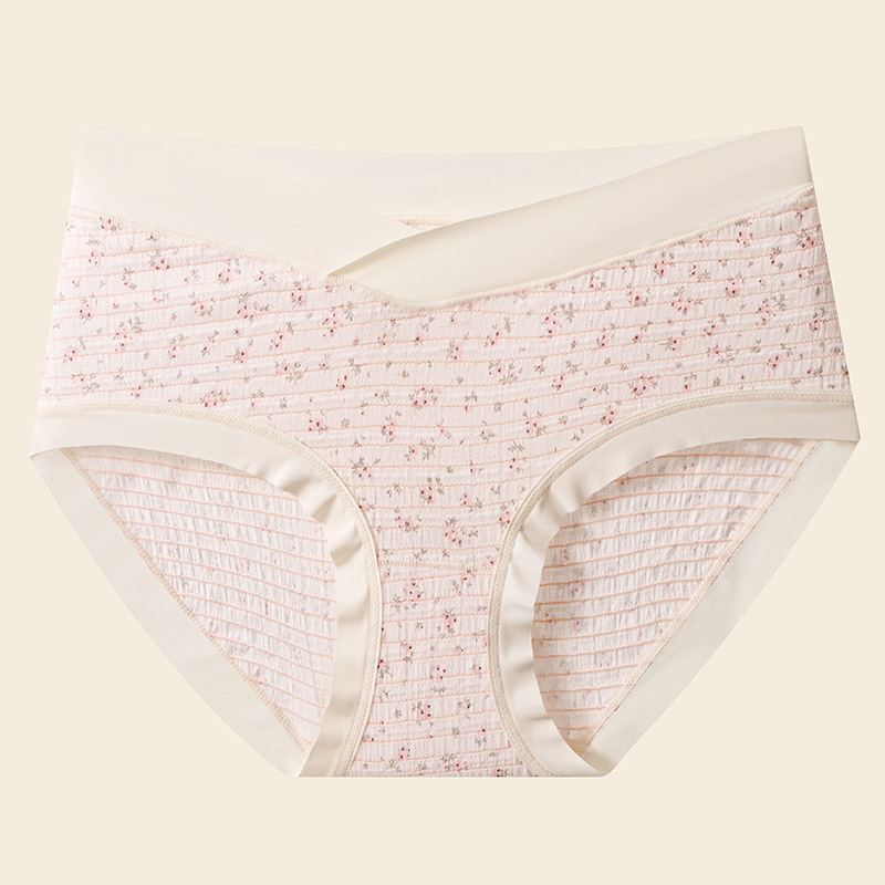 Γυναικείο εσώρουχο εγκύου από βαμβάκι, αναπνεύσιμο χαμηλής μέσης, επένδυση καβάλου από βαμβάκι, 90-95% βαμβάκι