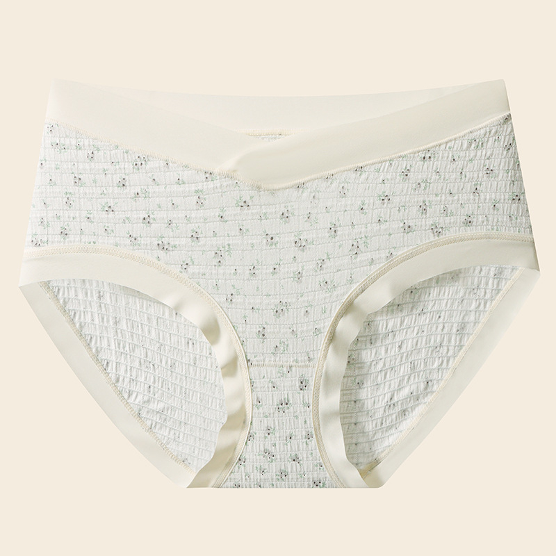 Γυναικείο εσώρουχο εγκύου από βαμβάκι, αναπνεύσιμο χαμηλής μέσης, επένδυση καβάλου από βαμβάκι, 90-95% βαμβάκι