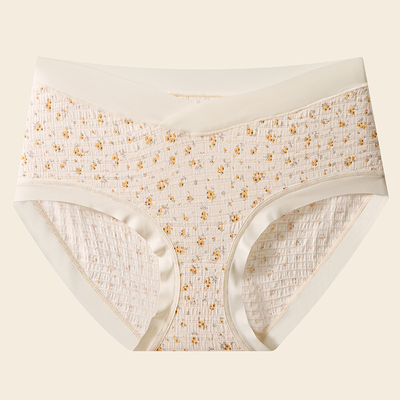 Γυναικείο εσώρουχο εγκύου από βαμβάκι, αναπνεύσιμο χαμηλής μέσης, επένδυση καβάλου από βαμβάκι, 90-95% βαμβάκι