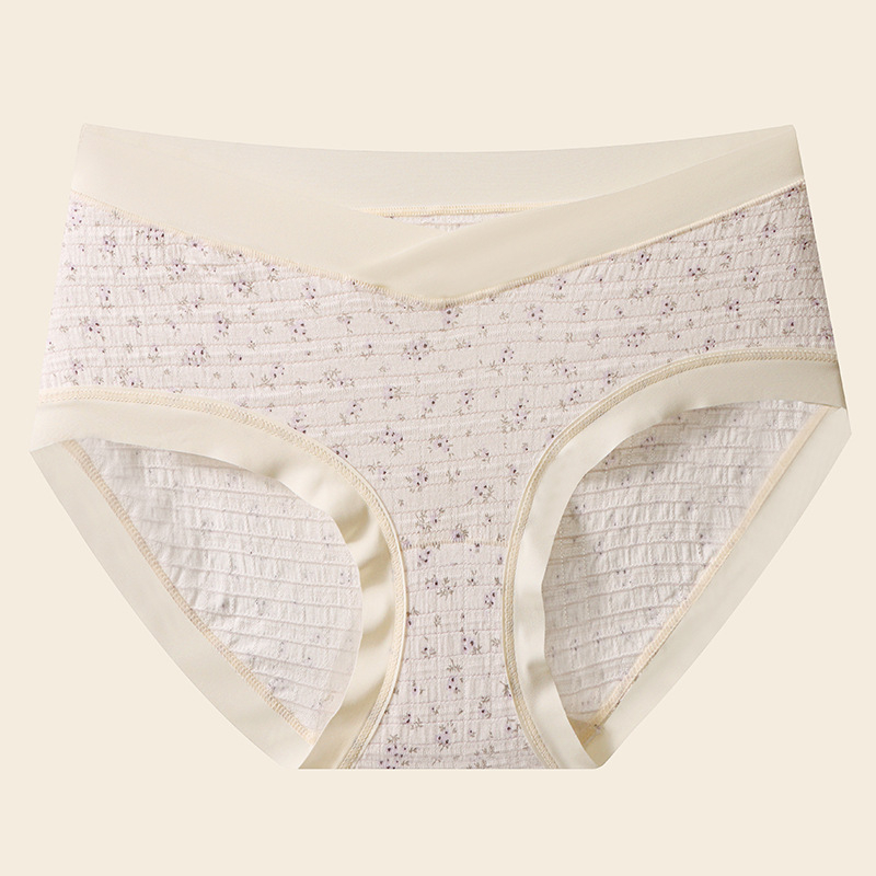 Γυναικείο εσώρουχο εγκύου από βαμβάκι, αναπνεύσιμο χαμηλής μέσης, επένδυση καβάλου από βαμβάκι, 90-95% βαμβάκι