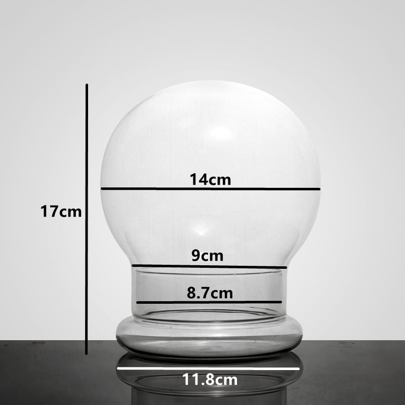 Стъклен купол с база за вечни цветя – микро ландшафт с мъх и растения, издухано стъкло, нов китайски стил, код на продукта 514555