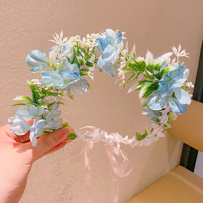 Κορδέλα μαλλιών με στεφάνι λουλουδιών, πριγκίπισσα, υλικό πλαστικό/ρητίνη, για παιδιά 3–10 ετών, άνοιξη 2025