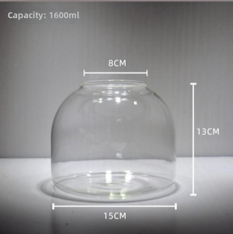 Γυάλινο μπουκάλι μικροπεριβάλλοντος με ενυδρείο και υδροπονικό φυτό, γυαλί υψηλής ποιότητας, επιτραπέζια προβολή, συσκευασία από χαρτόνι, μη εισαγόμενο