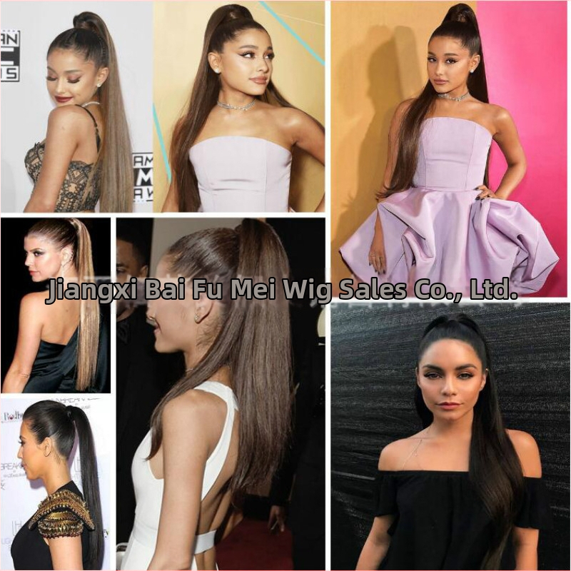 Baifumi 7034 női lófarok paróka, hőálló szintetikus rostból, egyenes fazon, klipszes rögzítés