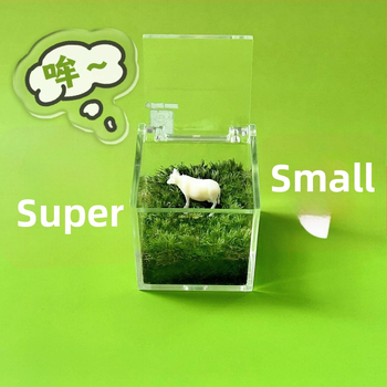 Мъхов микро ландшафт за вътрешно бюро – ръчно изработен, възможност за персонализиране на лого, офис подарък