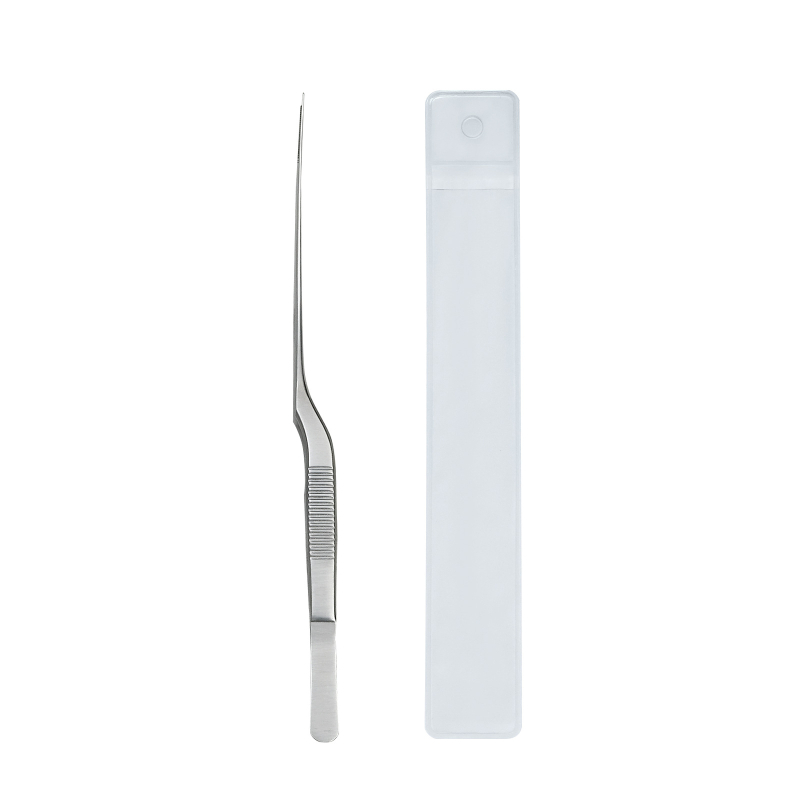 Nerezové oceľové pinzety na čistenie uší s dizajnom pištoľového ohybu, protišmyková rukoväť a zubovité špičky — na odstránenie ušného mazu a cudzieho predmetu, Little Plum