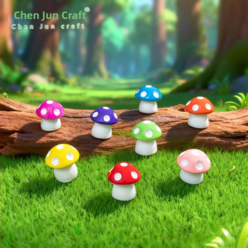 Смолени мини пейзажи с гъби и мъх – карикатурни растителни фигури за DIY бутилка